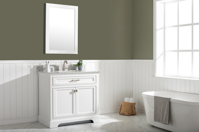 Design Element Milano 36" Single Sink Vanity - White ML-36-WT