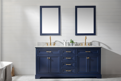 Design Element Milano 72" Double Sink Vanity - Blue ML-72-BLU