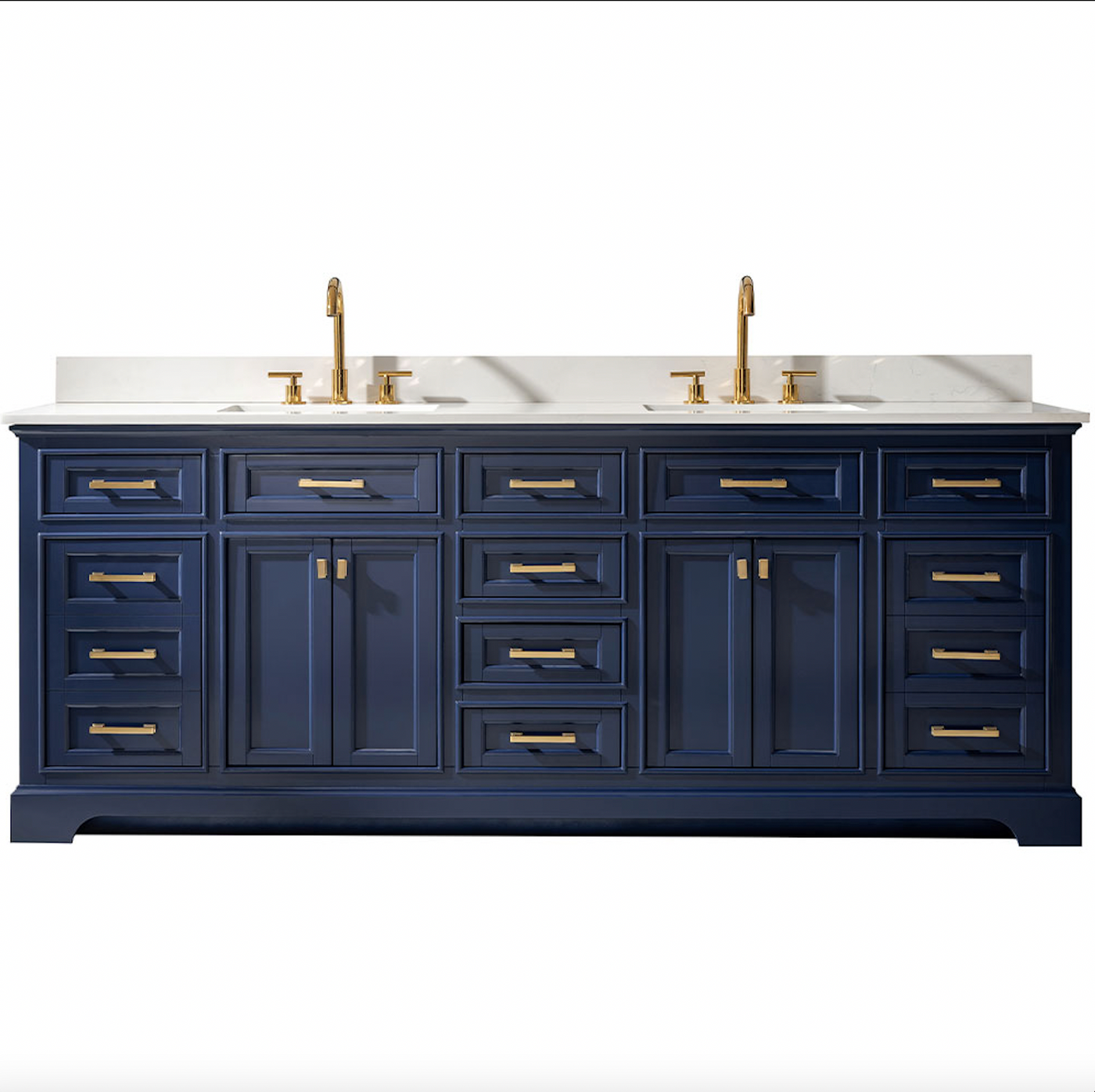 Design Element Milano 84" Double Sink Vanity - Blue ML-84-BLU