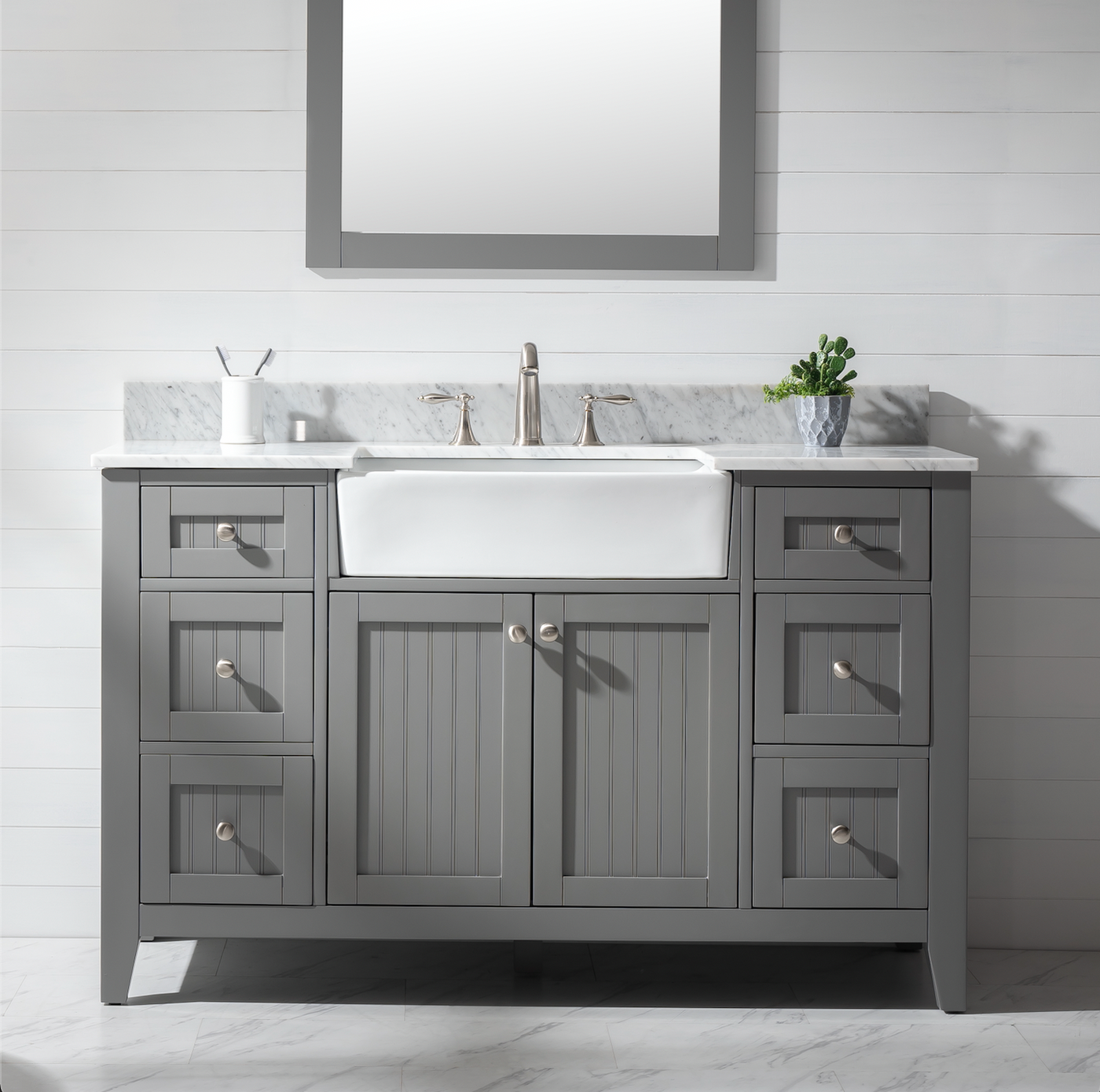 Design Element Burbank 54" Single Vanity - Gray BK-54-GY