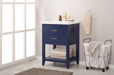 Design Element Cara 24" Single Sink Vanity - Blue S02-24-BLU