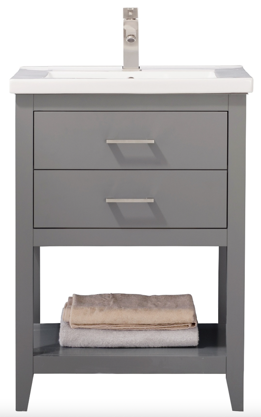 Design Element Cara 24" Single Sink Vanity - Gray S02-24-GY