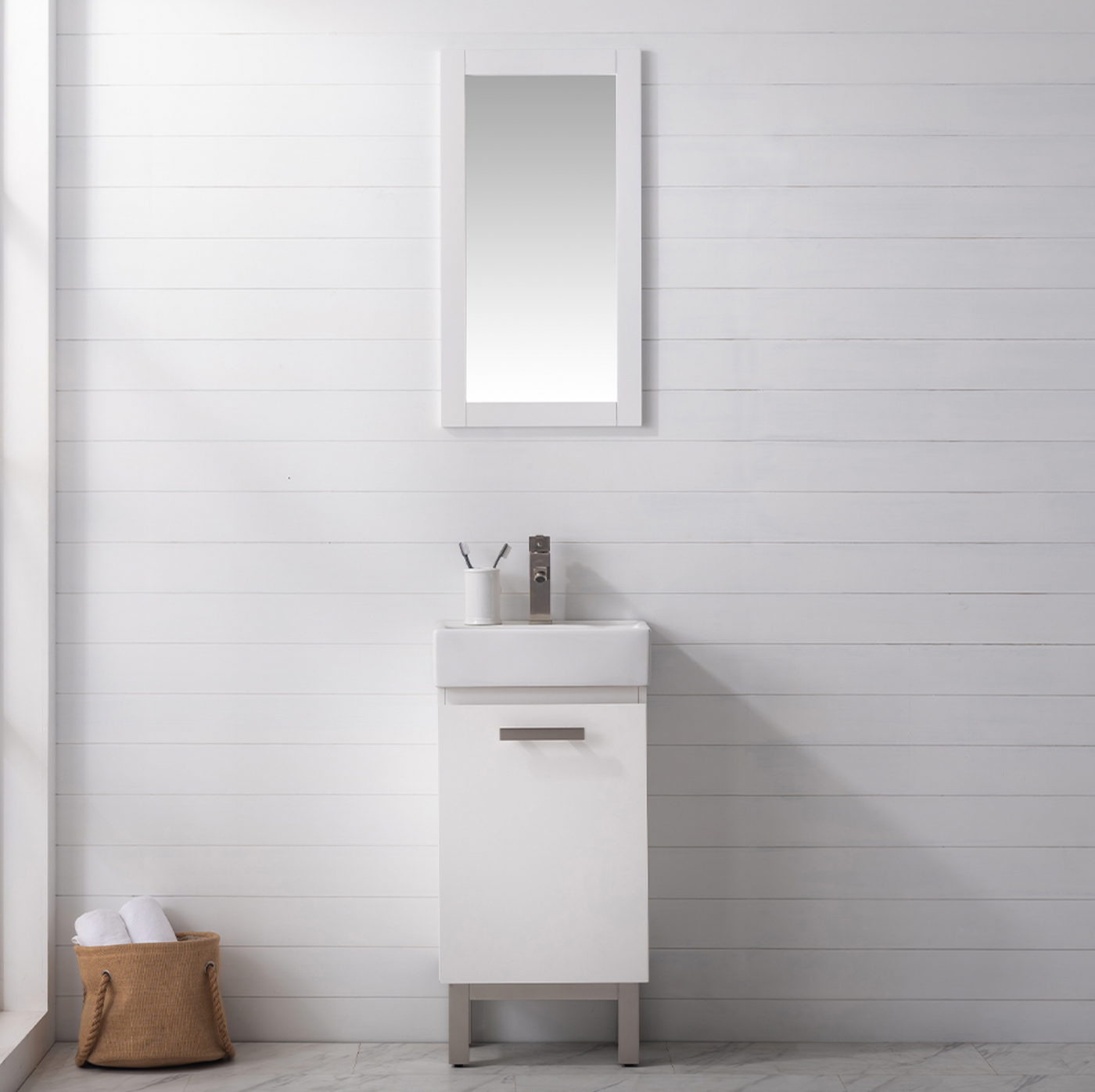 Design Element Stella 16.5" Single Sink Vanity - White S03-17-WT