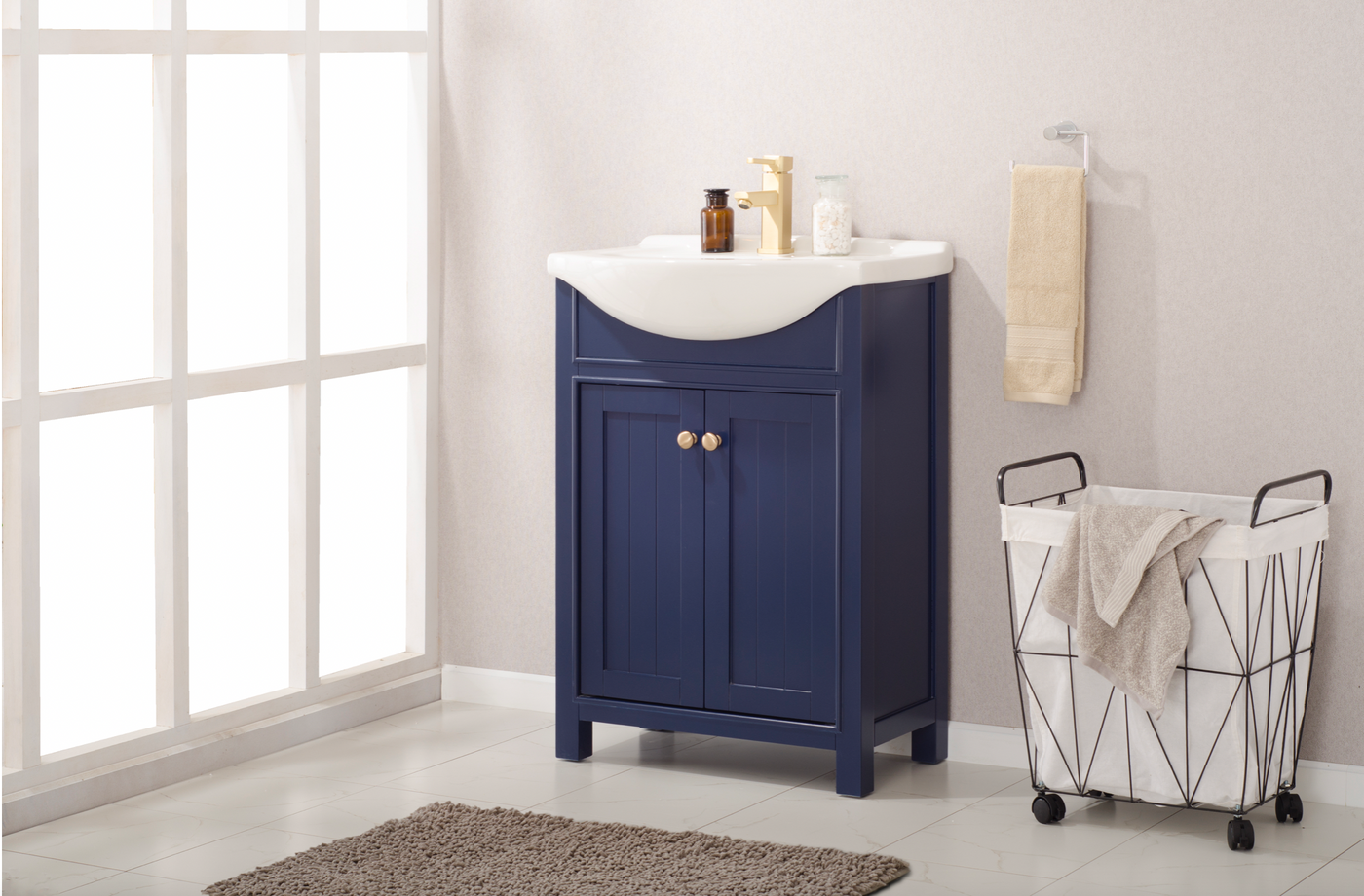 Design Element Marian 24" Single Sink Vanity - Blue S05-24-BLU