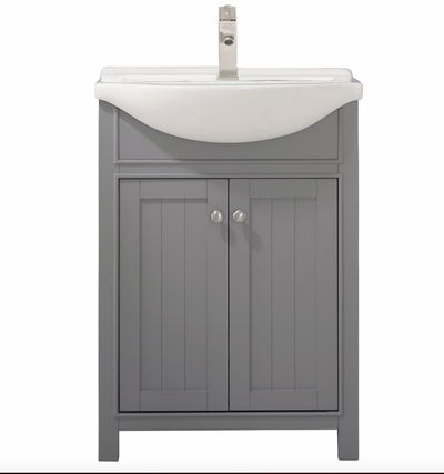 Design Element Marian 24" Single Sink Vanity - Gray S05-24-GY