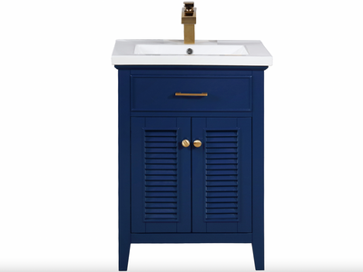 Design Element Cameron 24" Single Sink Vanity - Blue S09-24-BLU