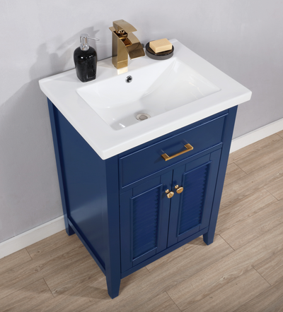 Design Element Cameron 24" Single Sink Vanity - Blue S09-24-BLU