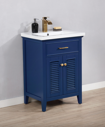 Design Element Cameron 24" Single Sink Vanity - Blue S09-24-BLU