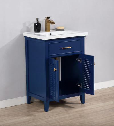 Design Element Cameron 24" Single Sink Vanity - Blue S09-24-BLU