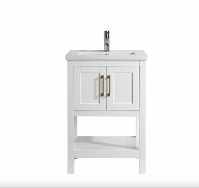 Design Element Alissa 24" Single Sink Vanity - White SPV02-24-WT