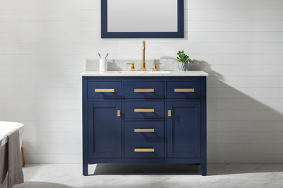 Design Element Valentino 42" Single Sink Vanity - Blue V01-42-BLU