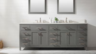 Design Element Valentino 84" Double Sink Vanity - Gray V01-84-GY
