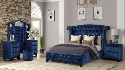 Sophia Queen Vanity 4 Piece Blue