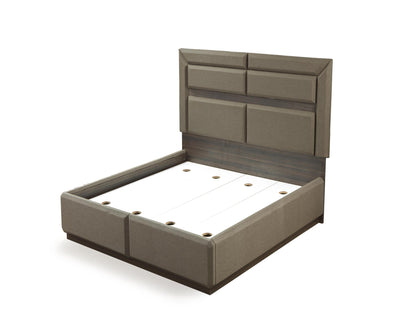 Dunhill Modern Style King Bed Made with Wood in Brown