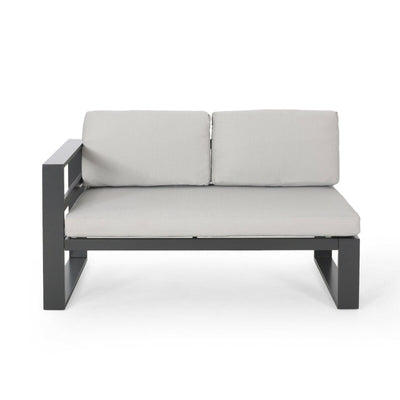 Dursley Outdoor Aluminum V Shape Sofa Sectional