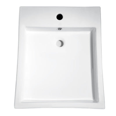 ANZZI Deux Series Ceramic Vessel Sink in White LS-AZ124