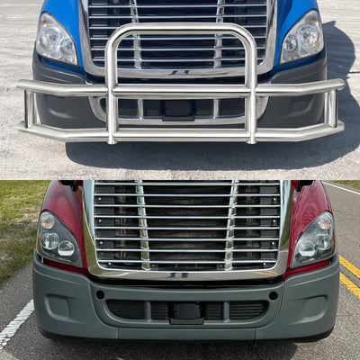 Stainless Steel Deer Guard Bumper for Freightliner Cascadia 2018-2017 with bracketsX5