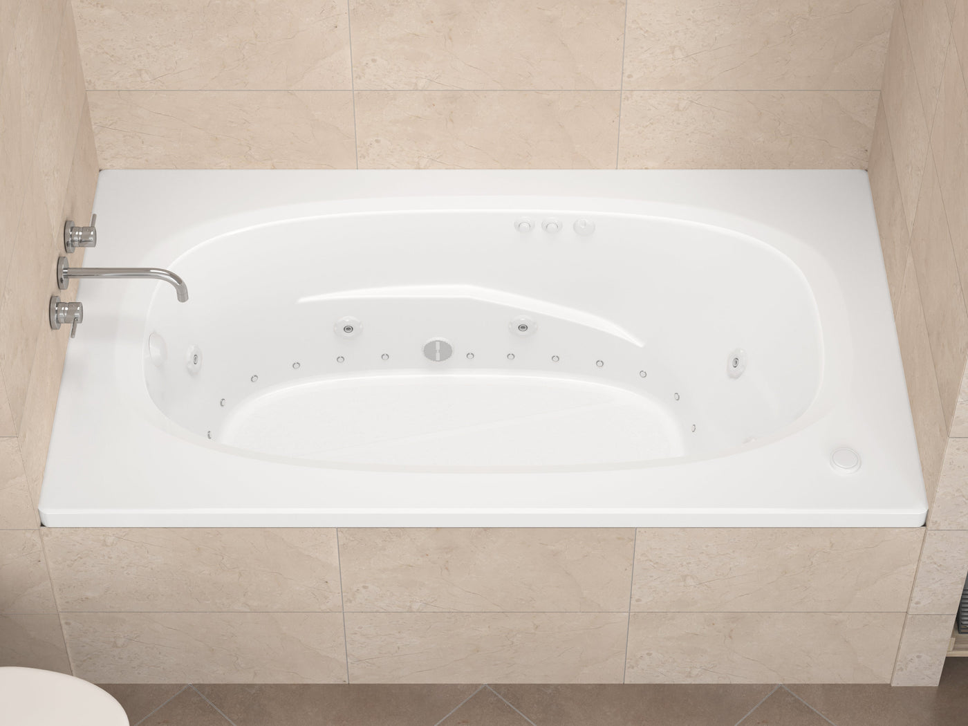 Atlantis Whirlpools Polaris 42 x 72 Rectangular Air & Whirlpool Jetted Bathtub 4272PDL