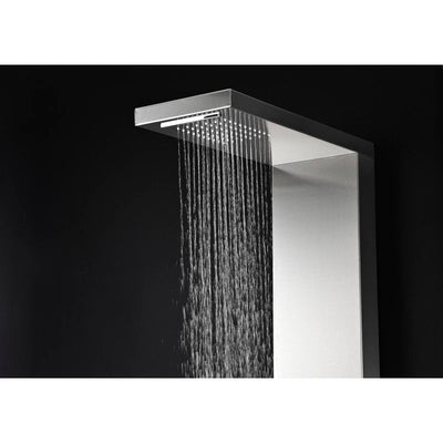 ANZZI Expanse 57 in. Full Body Shower Panel with Heavy Rain Shower and Spray Wand in Brushed Steel SP-AZ041