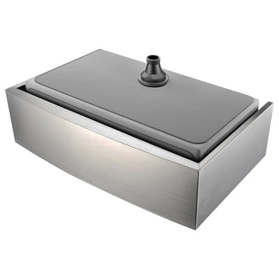 ANZZI Elysian Farmhouse Stainless Steel 36 in. Single Bowl Kitchen Sink in Brushed Satin K-AZ3620-1A