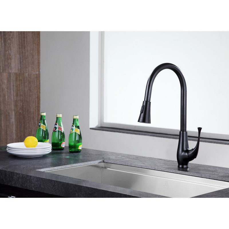 ANZZI Meadow Single-Handle Pull-Out Sprayer Kitchen Faucet KF-AZ217BN