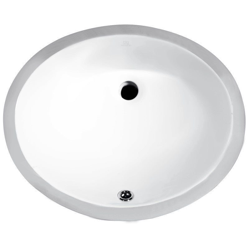 ANZZI Lanmia Series 19.5 in. Ceramic Undermount Sink Basin in White LS-AZ102