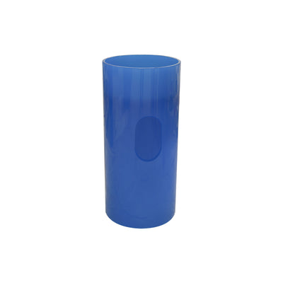 15.7 inch round shape translucent blue floor standing basin pedestal sink for the bathroom