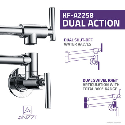 ANZZI Braccia Series 24" Wall Mounted Pot Filler KF-AZ258ORB