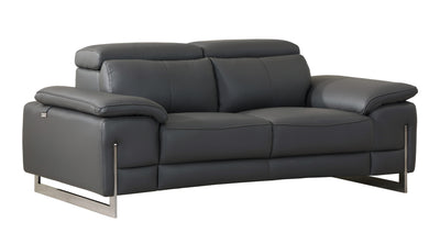 Global United Top Grain Italian Leather Loveseat