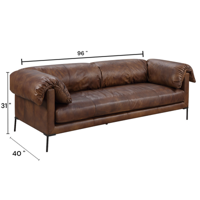 ACME Jaron Sofa, Mocha Top Grain Leather LV02980