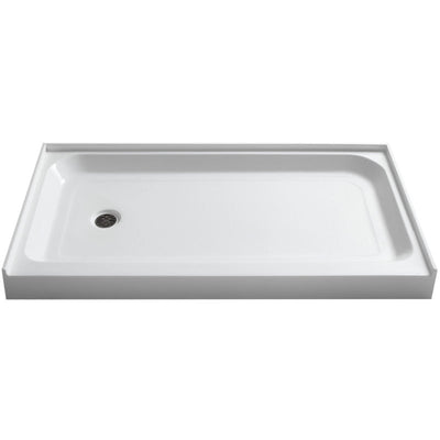 SB-AZ03LD - ANZZI Tier 32 x 60  in. Left Drain Single Threshold Shower Base in White