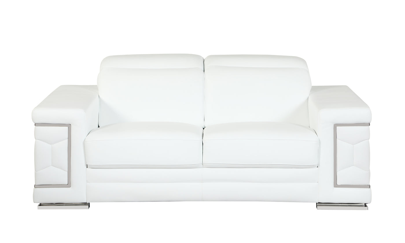 Top Grain Italian Leather Loveseat