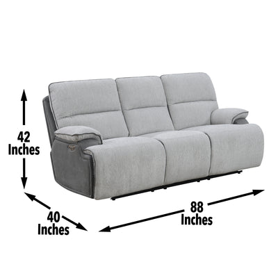 Cyprus - 3 Piece Reclining Living Room Set - Gray