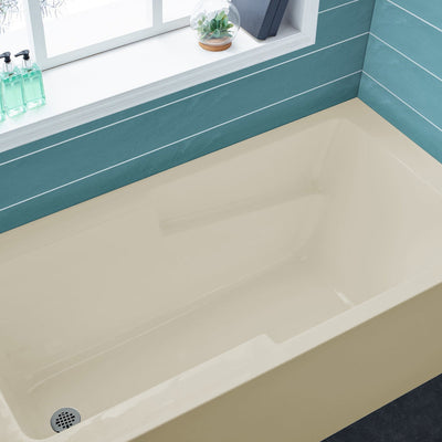 Swiss Madison Voltaire 54" x 30" Left-Hand Drain Alcove Bathtub with Apron in Bisque SM-AB549BQ