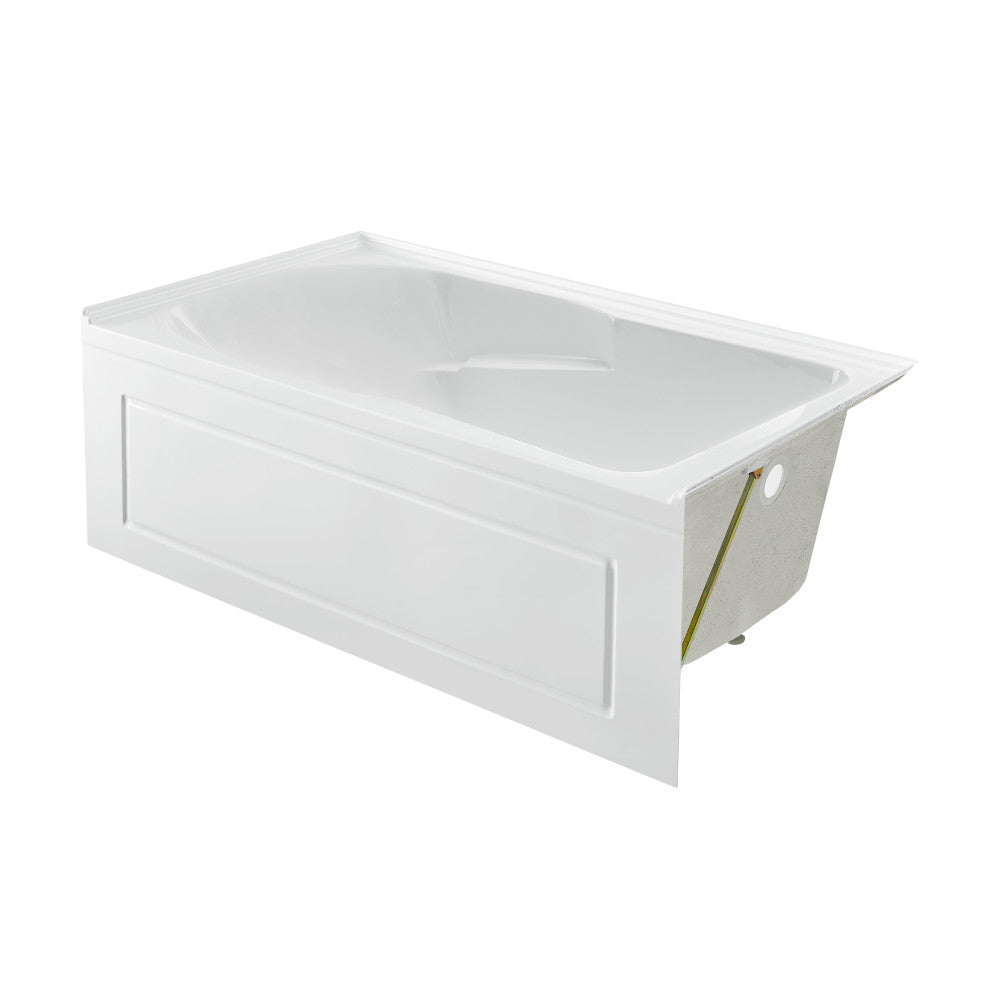 Swiss Madison Concorde 60" x 32" Acrylic Glossy White, Alcove, Integral, Right-Hand Drain, Apron Bathtub SM-AB560