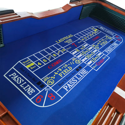 93" Classic Craps Dice Game Poker Table Blue