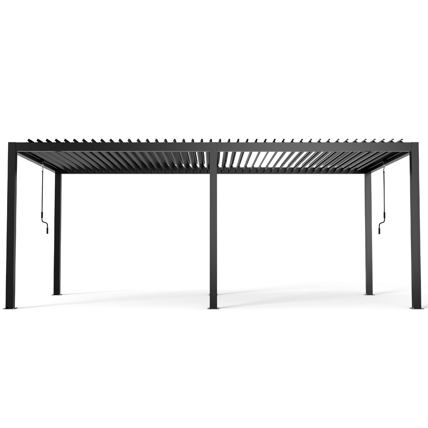 8640E Louver Pergola 10x19FT Aluminum Frame & Steel Louvers