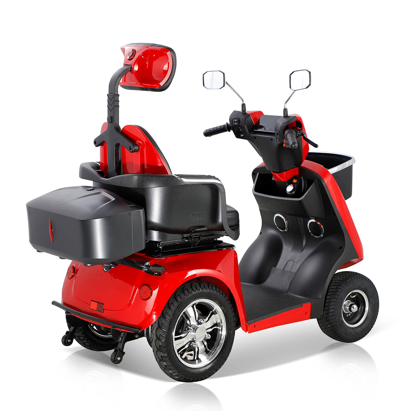 Fastest Mobility Scooter With Four Wheels For Adults & Seniors, Red 800W