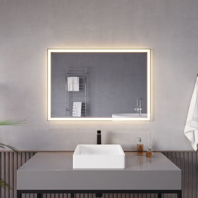 ANZZI 27-in. x 39-in. LED Front/Back Lighting Bathroom Mirror with Defogger BA-LMDFX014AL