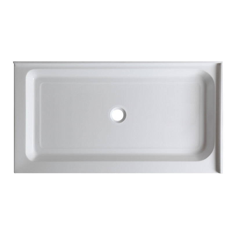 ANZZI Port 36 x 48  in. Double Threshold Shower Base in White SB-AZ022L