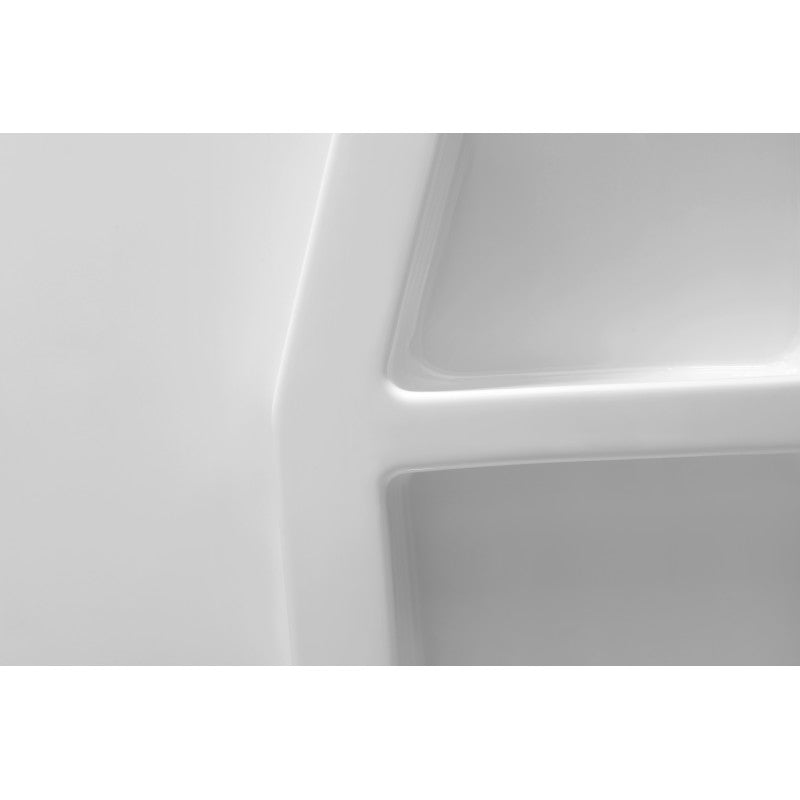 ANZZI Forum 60 in. x 36 in. x 74 in. 3-piece DIY Friendly Alcove Shower Surround in White SW-AZ010WH