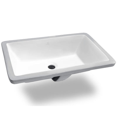 LS-AZ112 - ANZZI Rhodes Series 21 in. Ceramic Undermount Sink Basin in White