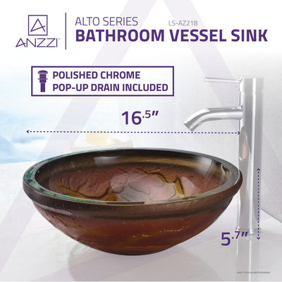 ANZZI Alto Series Vessel Sink in Molten Gold LS-AZ218