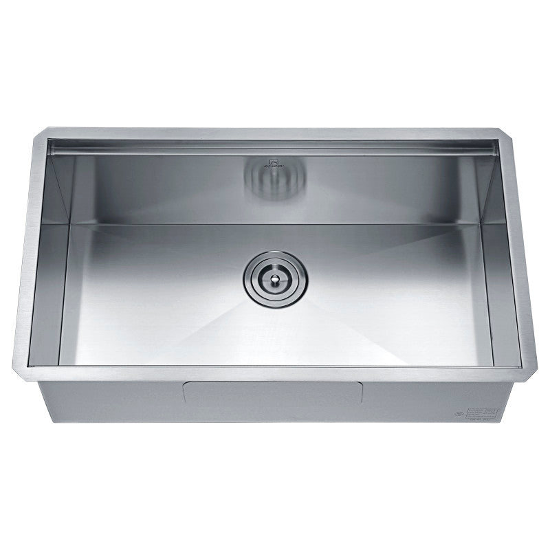 ANZZI Aegis Undermount Stainless Steel 32.75 in. 0-Hole Single Bowl Kitchen Sink with Cutting Board and Colander K-AZ3219-1Ac