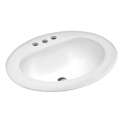 ANZZI Cadenza Series 20.5 in. Ceramic Drop In Sink Basin in White LS-AZ097