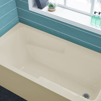 Swiss Madison Voltaire 54" x 30" Right-Hand Drain Alcove Bathtub with Apron in Bisque SM-AB550BQ