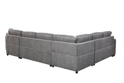 149" Oversized Sectional Modern Large Upholstered U-Shape Sectional Sofa, Extra Wide Chaise Lounge Couch for Home, Bedroom, Apartment, Dorm, Office, Grey