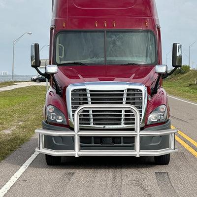 Stainless Steel Deer Guard Bumper for Freightliner Cascadia 2018-2017 with bracketsX5