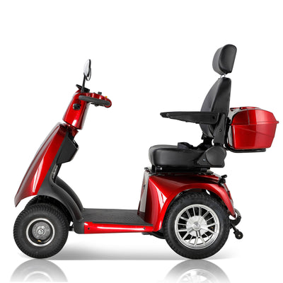 Fastest Mobility Scooter With Four Wheels For Adults & Seniors, Red 800W