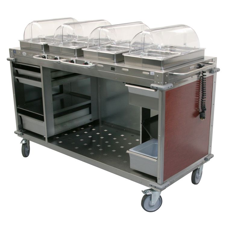 Cadco Food Service Cart - 4 Bays CBC-HHHH